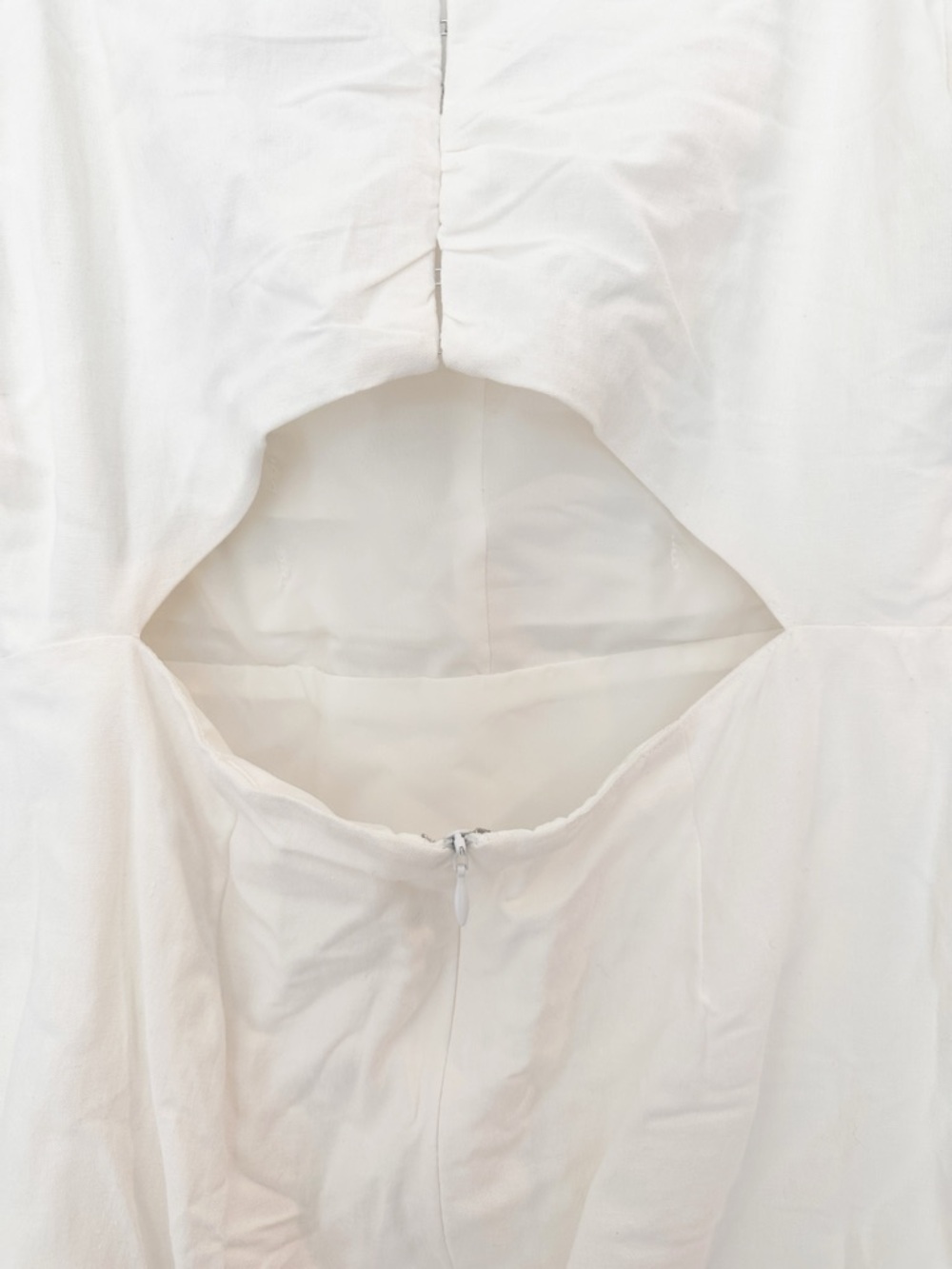 ASTR The LABEL Linen Pleat Front Puff Sleeve Mini Dress White M NWT - Picture 8 of 10